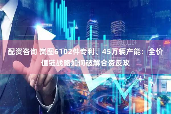 配资咨询 岚图6102件专利、45万辆产能：全价值链战略如何破解合资反攻